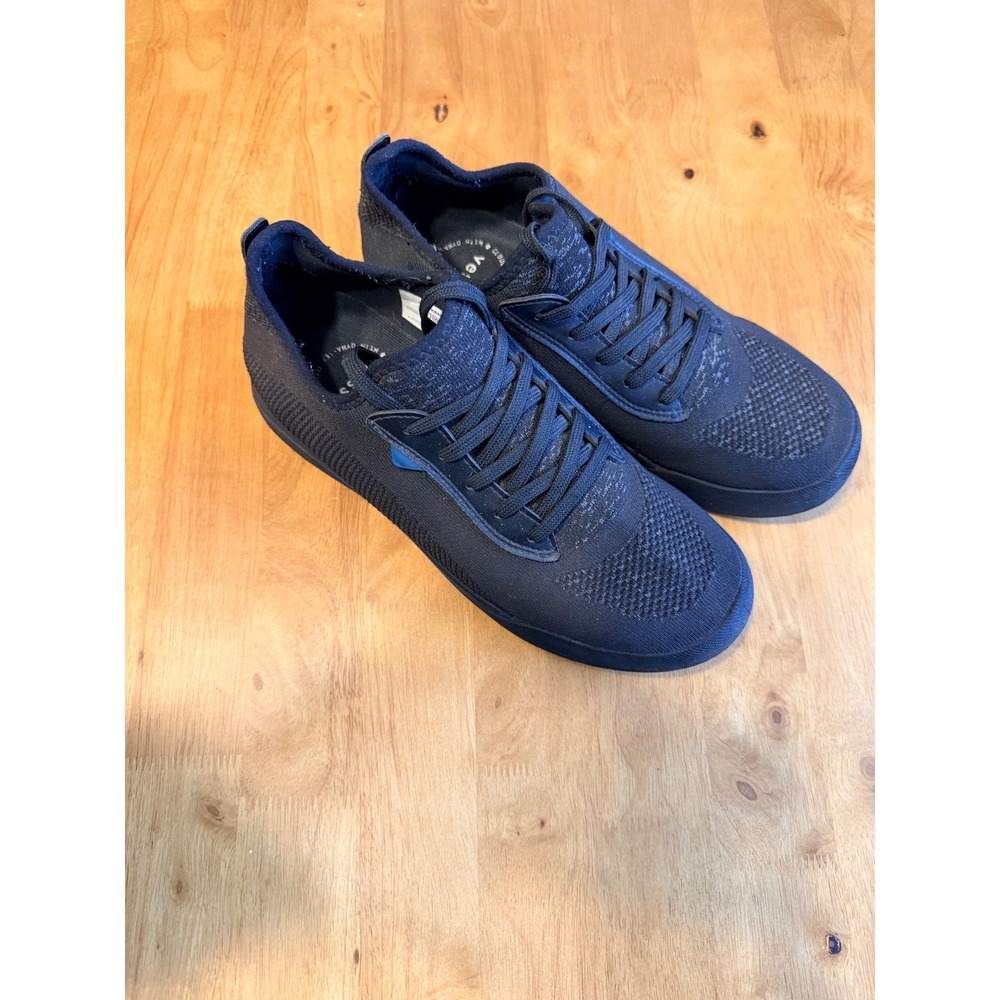 Vessi Weekend Waterproof Knit Sneakers Mens 9 Black Low Top Shoes Dyma-tex